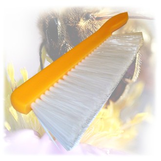 Zmiotka pszczelarska z włosia sztucznego, rączka plastikowa - mała DE